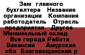 Зам. главного бухгалтера › Название организации ­ Компания-работодатель › Отрасль предприятия ­ Другое › Минимальный оклад ­ 1 - Все города Работа » Вакансии   . Амурская обл.,Благовещенский р-н